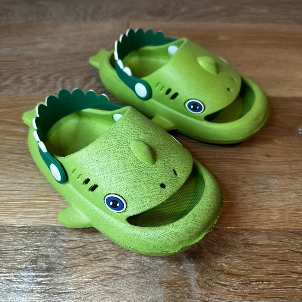 Toddler Boys BUNDLE (2) Baby Shark Water Shoes EVA Clogs, Size 3T-4T